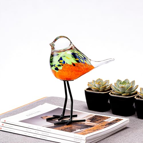 Glass Bird Figurines Art Collectible Ornaments Statue Figurines Modern Handmade Sculpture Home Decor - color: Bd-1