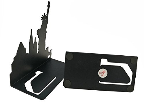 One Pair Fashion Modern Landmark Theme Style Thickening Iron Library School Metal Bookends Book End Perfect Mother's Day Gift (New York Statue) - color: Statue of Liberty
