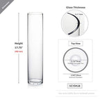 WGVI Quality Thick Weighted Tall Clear Cylinder Glass Vases, 4" W x 18" H, Flower Arrangement Floating Candle Holders Wedding Centerpieces Event Floral Container Artistic Display Home Decor, 1 Piece - size: 4"x18"H
