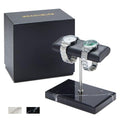 Men's Premium Handcrafted Watch Display Stand,Watch Stand,Watch Organizer,Watch Holder,Bracelet Display Stand,Natural Marble Base with Leather Surface (black) - color: black