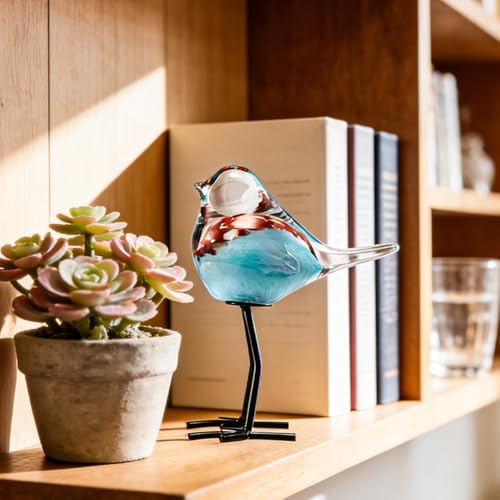 Glass Bird Figurines Art Collectible Ornaments Statue Figurines Modern Handmade Sculpture Home Decor - color: Bd-6