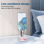 Pink Marble Foldable Phone Holder - Desk/Tablet Stand with Adjustable Viewing Angle for iPhone, Samsung & Other Smart Phones - color: Pink Marble