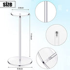 Yookeer 2 Set 12 Inch Clear Acrylic Hat Stands and Wig Display Rack Stands for Multiple Hats Display Tabletop Baseball Caps Watch Helmets Tabletop (Round Bottom) - color: 12 Inch in Height, style: Round Bottom