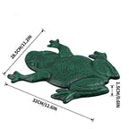 MDLUU Frog Stepping Stone, Cast Iron Frog Art, Decorative Flagstone for Garden Walkway, Yard, Patio Decor - size: Frog