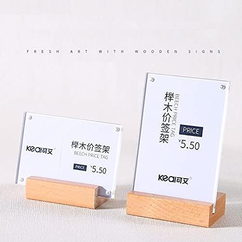 2 Pack Acrylic Label Holder Price Tag Displays Sign Holder Data Card Holder Table Top Sign Stand(90*60mm/3.54x2.36 inches)