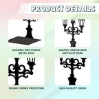 Peacoblue Metal Bookends for Shelves, Modern Decorative Heavy Duty Study Book Support Stoppers for Office, Desk, Shelf, Room 5.3"x4.3"x7.3" Cast Iron Simple Tall Bookends, 1 Pair (Street Lamp) - style: Street Lamp