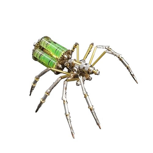 Mechanical Metal DIY 3D Insect Brass Puzzle Model Kits Puzzle for Adults, Steampunk Electric Mechanical, Assembly DIY Gift Craft Hobby for Men for Family and Friends(Gatling Spider) - style: Gatling Spider