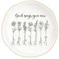God Says You Are - Christian Bible Verse Jewelry Dish Trinket Tray - Unique Ceramic Ring Jewelry Tray for Women (Unique) - style: Unique