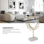 Abstract Sculpture, Modern Metal Ornament Hand Made Tabletop Decoration for Living Rooms and Offices, 11.8 x 7.9in