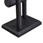 Ikee Design 2 Tier Wooden Jewelry Bracelet Watch Display Tower, Bangle Scrunchie Necklace Holder Storage Stand, 7.9 W x 4.3 D x 9.4 H in, Black Color - color: Black