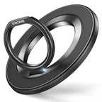 SYNCWIRE Magnetic Phone Ring Holder for MagSafe, 360° Rotation Cell Phone Grip Stand Finger Ring Kickstand Two-Sided Magnet Compatible with iPhone 17 Pro Max 16 15 14 13 12 MagSafe Accessories - color: Single Ring-1PCS-Black