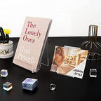 10 Pack 3" x 4" Acrylic Book Stand, Clear Book Display Stand, Easel Transparent Display Stand Holder Tablet Holder for Displaying Pictures, Albums, Books, Music Sheets, Notebooks, Artworks, CDs