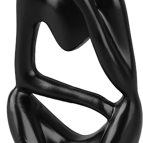 Abstract Thinker Statue | Synthetic Home Accent for Living Room/Office Desk/Bookshelf | Hollow Design Art Sculpture Collectible Present (Black Left) - style: Black Left