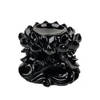 Large Lotus Crystal Ball Stand Sphere Display, Natural Healing Feng Shui Glass Orb Holder Base Statue Decoration, for 80mm-150mm Sphere - style: Large Lotus