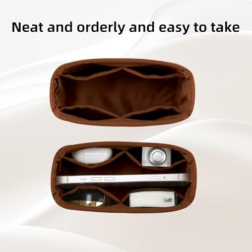 DGAZ Bag Organizer Insert For Kelly pochette/mini II /20/25/28/32/35/40 Bags, Silk Purse Organizer, Simplicity Handbag & Tote Organizer(Gold,KL20) - color: Gold, size: KL20