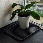 Silicone Organizer Tray for Kitchen Sink and Bathroom, Dishwasher Tray, Versatile Bathroom and Drawer Organizer Trays, Non-Slip Countertop(Black) - color: Black