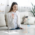 OMOTON Cell Phone Stand, Angle Height Adjustable Phone Stand, Aluminum Desktop Phone Holder Dock Stand for Desk, Compatible with iPhone 17 Pro Max, All Smartphones and Tablets(4-11''),Gold - color: Gold