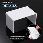 Chuangdi 2 Sets Acrylic Display Risers, Product Stand, Jewelry Display Riser Shelf Showcase Fixtures for Dessert Cupcake Candy Figure Treat Action Showcase(White,Small Set) - color: White, size: Small Set