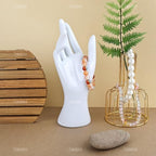 AUEAR, Female Mannequin Hand Display for Jewelry Holder Bracelet Necklace Ring Stand (White, 8.66"x2.95", 1 Pack) - color: White, size: 1 Pack