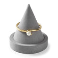 Microfiber Single Bracelet Bangle Display Stand Jewelry Bracelet Bangle Cone Display for Selling(Grey) - color: Grey