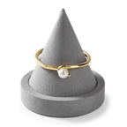 Microfiber Single Bracelet Bangle Display Stand Jewelry Bracelet Bangle Cone Display for Selling(Grey) - color: Grey