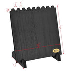 Ikee Design Set of 2 Wood Necklace Jewelry Display Stand for 8 Necklaces, Necklace Display Holder Organizer, Black Color - color: Black