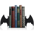 Geelin Metal Bat Bookends Set of 2 Styles Gothic Book Ends for Shelves Bookshelf Home Office Desk Bookshelf Decor Gift for Lovers and Reading Enthusiasts - style: Bat
