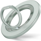 SYNCWIRE Magnetic Phone Ring Holder for MagSafe, 360° Rotation Cell Phone Grip Stand Finger Ring Kickstand Two-Sided Magnet Compatible with iPhone 17 Pro Max 16 15 14 13 12 MagSafe Accessories - color: Single Ring-1PCS-Green