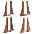 TILISMA Walnut Bookends for Shelves | Wooden Book Ends for Shelves | Sturdy Book Holders, Stoppers with Metal Base for Bookshelves | Slick Decorative Bookends Stands Firmly on Bookshelf (4 Pair) - size: 4 Pair
