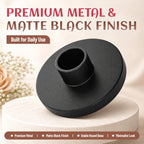 9PCS Mini Black Taper Candle Holders: CHONNFEASTT® 0.5" Iron Chime Candle Holders - Matte Black Skinny Candle Base for Spell, Advent, Birthday Candles - Small Rustic Farmhouse Table Decor
