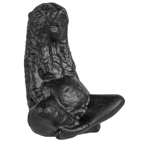 Nupuyai Hand Carved Mother Earth Statue for Home Decor, Natural Black Obsidian Crystal Figurine Stone Sculpture Decoration for Fengshui - style: Mother Earth