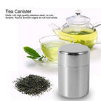 Tyenaza Tea Canister, Stainless Steel Tea Tins, Textured Tea/Coffee/Sugar Canisters, Canister Home Kitchen Canisters for Tea Coffee Sugar Storage(s) - size: s