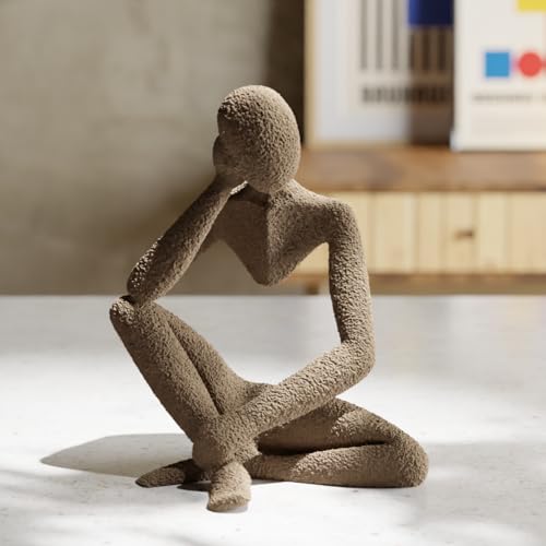 TIME&TRAVE Nobody Serendipity Sculpture - 3D Printed Minimalist Meditation Statue, Textured Art Decor for Home Office