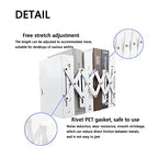 Adjustable Metal Bookends Heavy Duty for Shelves, 2 Dividers, Anti-Slip Design Expandable Book Ends for Desk, Office(White, 19 inches Max) - color: White