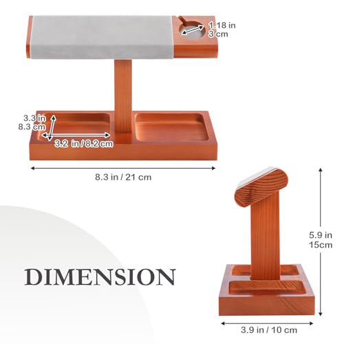 ProCase Wood Watch Display Stand Holder for Men, Wristwatch Tower with T-Bar Design, Hanging Watch Rack, Wooden Wrist Watch Tree - color: Lightbrown, size: 1-Tier
