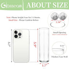 Cylinder Bud Vases in Bulk 24: Glasseam Small Clear Glass Vases for Centerpieces Wedding Table Decor Modern 5.9In Flower Vase Set for Single Stem Roses Tulips
