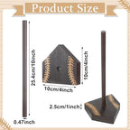 Beeveer 2 Sets Baseball Wooden Ring Holder 10 Inches Softball Ring Display Stand Stacked Storage Organizer Christmas Birthday Gift for Dad Grandpa - color: Brown