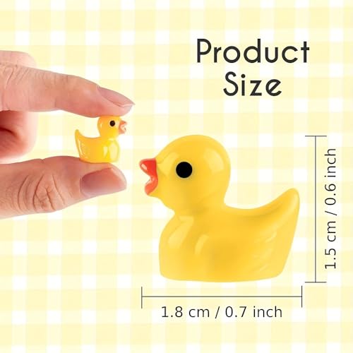 100Pcs Mini Ducks, Bulk Duckie Figurines for Miniature Dollhouse Decoration Accessories Garden Aquarium Potted Plants DIY Decorations Party - color: 100pcs Ducks