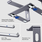 BESIGN LS03 Aluminum Laptop Stand, Ergonomic Detachable Computer Stand, Notebook Holder Compatible with MacBook Air Pro, Dell, HP, Lenovo More 10-15.6" Laptops, Space Gray - color: D-Space Gray