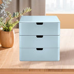 3-Drawer Vanity Organizer, Compact Storage Organization Drawers Blue - color: Blue