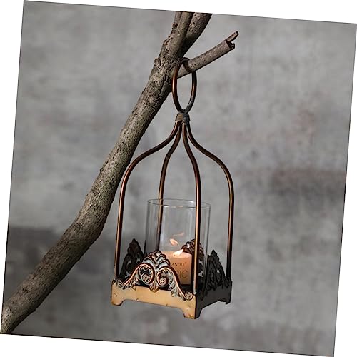 PRETYZOOM 1pc Hanging Iron Art Candle Holder Vintage Style Candlestick for Home Decor Restaurant Wedding for Enhancing Ambiance