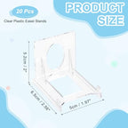 uxcell 20 Pack Book Display Stands, 2" Adjustable Display Holder Mini Clear Easel Collector Stand for Displaying Comics, Magazines, Postcards, Art works, DVDs, Medals, Transparent - color: Transparent