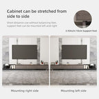 Mid-Century Modern Extendable TV Stand with Ample Storage for Living Room – Adjustable TV Cabinet from 78.7" to 130", 3-Drawer Entertainment Center, Black Walnut - color: Black Walnut