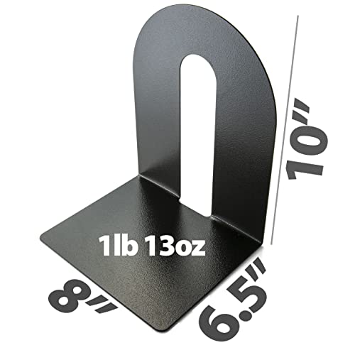 Officemate® OIC® Magnetic Heavy-Duty Bookends, 10" x 8" x 8", Black, Set Of 2 - size: (Pack of 2)