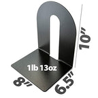 Officemate® OIC® Magnetic Heavy-Duty Bookends, 10" x 8" x 8", Black, Set Of 2 - size: (Pack of 2)