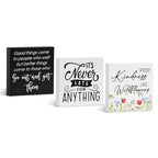 3 Pcs Inspirational Wood Box Sign Set, 5x5 Inches Motivational Quotes Wooden Blocks, Rustic Table Centerpiece Decorations - color: 3pack A