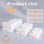 Buffet Risers, Food Display Risers for Party, White Acrylic Risers Display Stand for Buffet Table, Catering Displays for Dessert, Cube Box Nesting Riser with Hollow Bottoms (6"x7"x8" 6PCS) - color: 6"x7"x8" 6PCS White