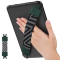 MoKo Security Hand-Strap for 9-11 Inch Tablet, iPad/iPad Pro/iPad Air/Kindle Fire HD/Samsung, High-Elasticity Versatile Hand Strap Lightweight Finger Grip Holder, Midnight Green - color: Midnight Green, style: Patterned Strap
