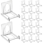 24pcs Acrylic Book Stands for Display Adjustable Book Display Stand Clear Acrylic Handbag Stand Holder for Wallet Purse Bag Small Easel Jewelry Displays Organizer for Party Wedding Home Decor Birthday