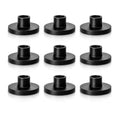 9PCS Mini Black Taper Candle Holders: CHONNFEASTT® 0.5" Iron Chime Candle Holders - Matte Black Skinny Candle Base for Spell, Advent, Birthday Candles - Small Rustic Farmhouse Table Decor
